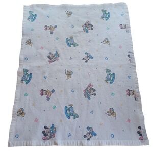 Dundee Vintage‎ Mickey & Friends ABCs Satin Border Baby Blanket
